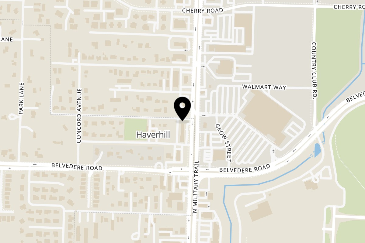 Map showing the location of El Rucon Haverhill on 1099 N Military Trl #6041 in Haverhill